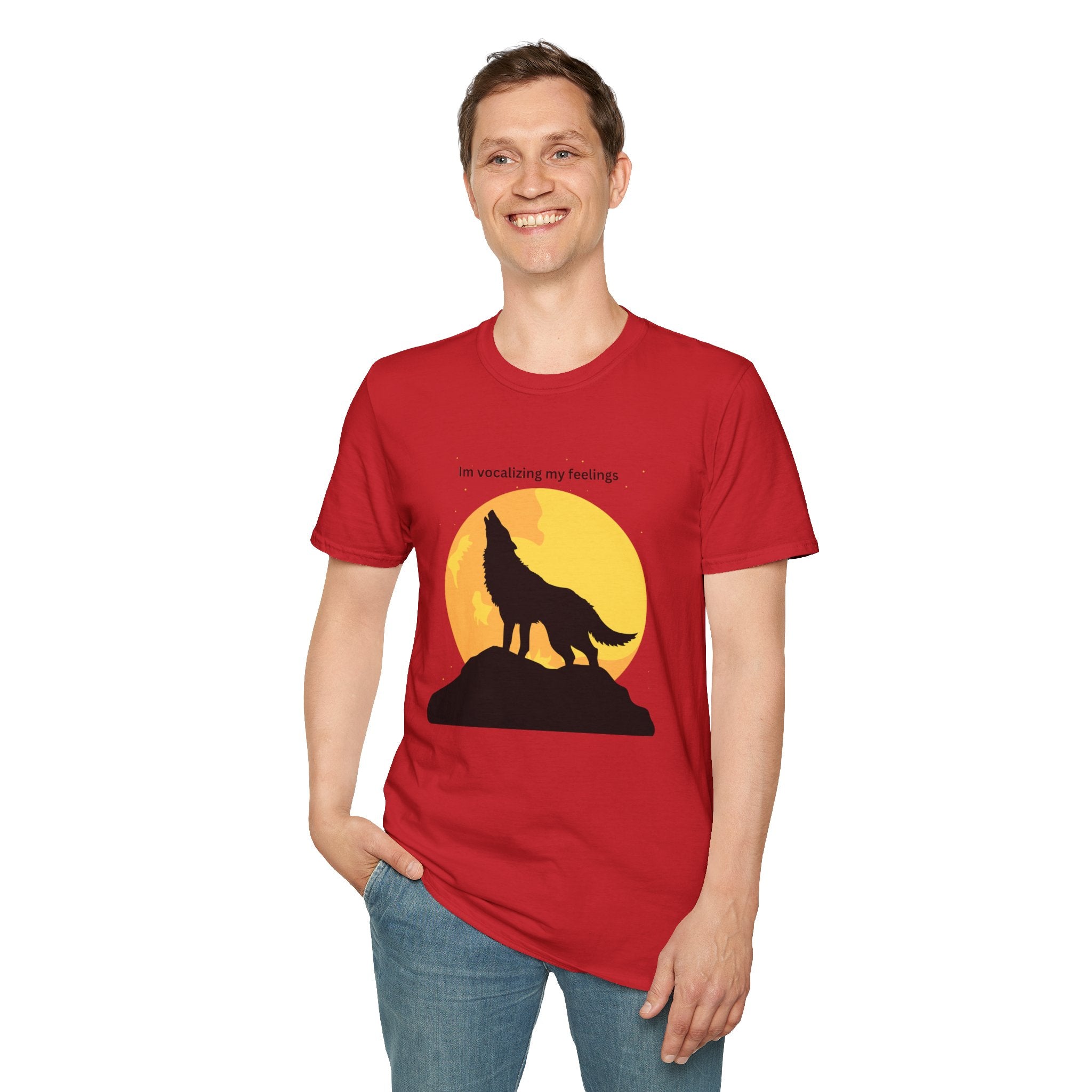 Howling Wolf T-Shirt – “I’m Vocalizing My Feelings” Graphic Tee